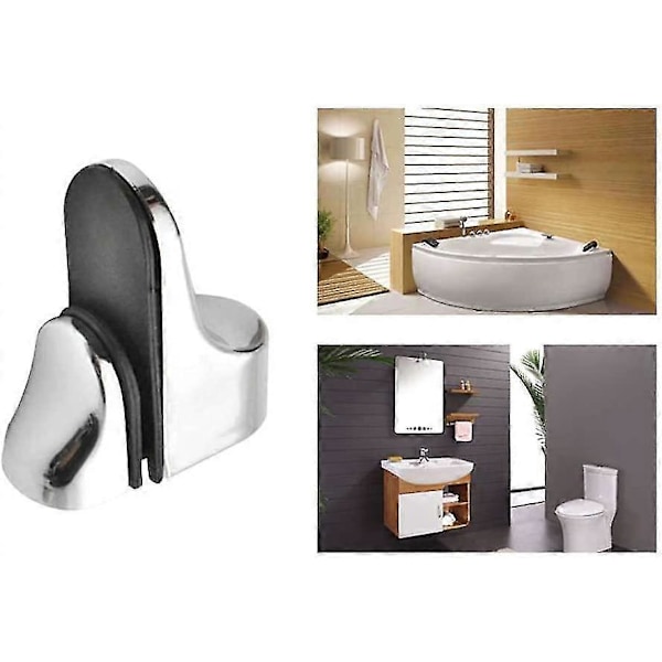 4 stk. glasshylleholder, justerbar