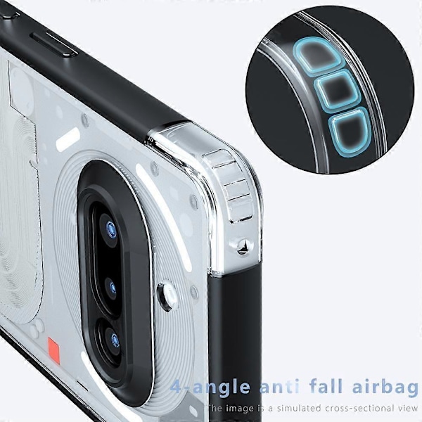 PC Hybrid TPU -puhelinkotelo Nothing Phone 3a -puhelimelle