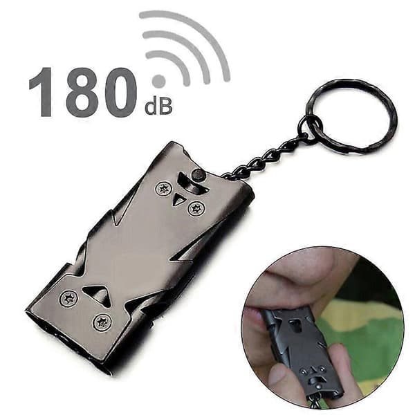 Hög Decibel Signal, 150db Hög Decibel Utomhus Nyckelring Mindre Stål Grey