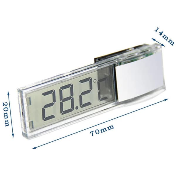 Biltermometer, sugekopp innendørstermometer, displaymålertermometer, for biler, kontor, hjem
