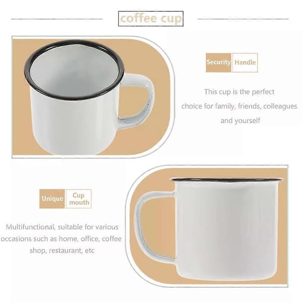 Keramisk Mugg, Retro Resemugg med Sil för Barn, Tebehållare i Emalj