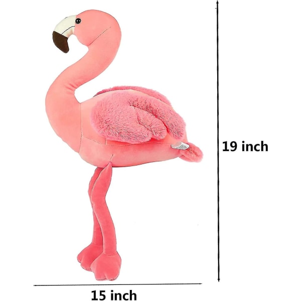 16 tum hög mjuk flamingo-rosa plyschdocka för hemmabruk