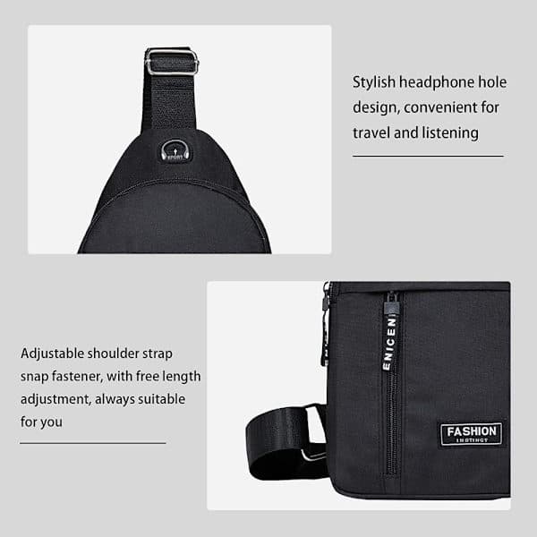 Crossbody taske Brysttaske GRÅ - spotudsalg Grå Grey