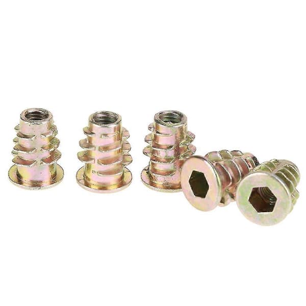 50 stk M5*13mm Sink Legering Sekskantdrift Hode Møbelmuttere Gjenget For Treinnlegg