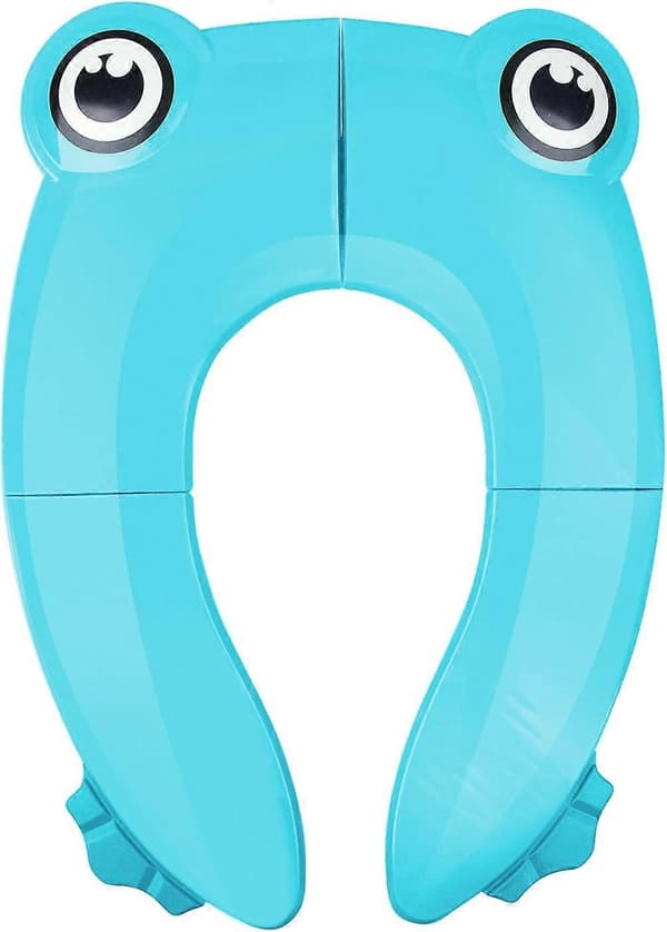 2 STK Sammenleggbart Pottetoalett Treningssete, Bærbart Reisetoalettsete Småbarn, Sammenleggbart Pottetreningssete for barn Blue