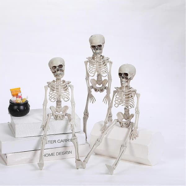 2025 For Halloween-dekorasjon Full Kropp Skjelett Plastbein Med Stillbare Ledd 40cm
