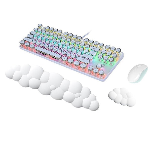 Cloud Håndleddsstøtte Sett Tastatur Håndleddsstøtte Mus Håndleddsstøtte Memory Foam Håndleddsstøtte for Tastatur Mo