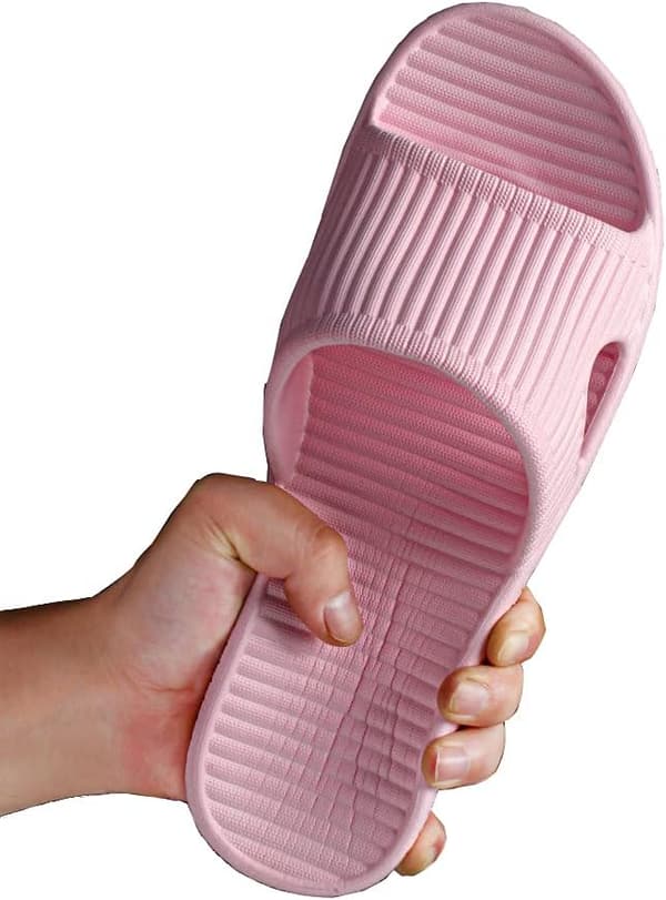 Duschtofflor, Tofflor för kvinnor, badrum eller inomhusbruk, halkfria Grey 5 to 5.5 UK