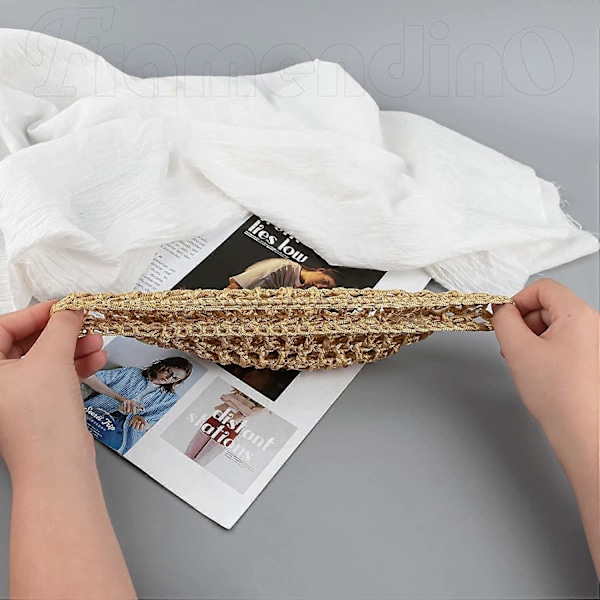 3 st Mesh Virkad Hårnät, Rayon Stickad Snood Hatt, Tjock Hårnät Snoods Skydd Ornament för Nattsömn