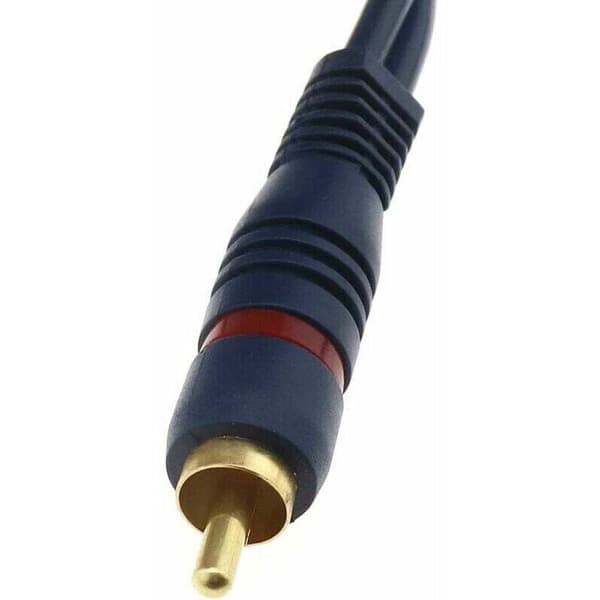 2 x 20 cm splitterkabel, 1 RCA han til 2 RCA hun, dobbelt RCA AV lydudgangsstik