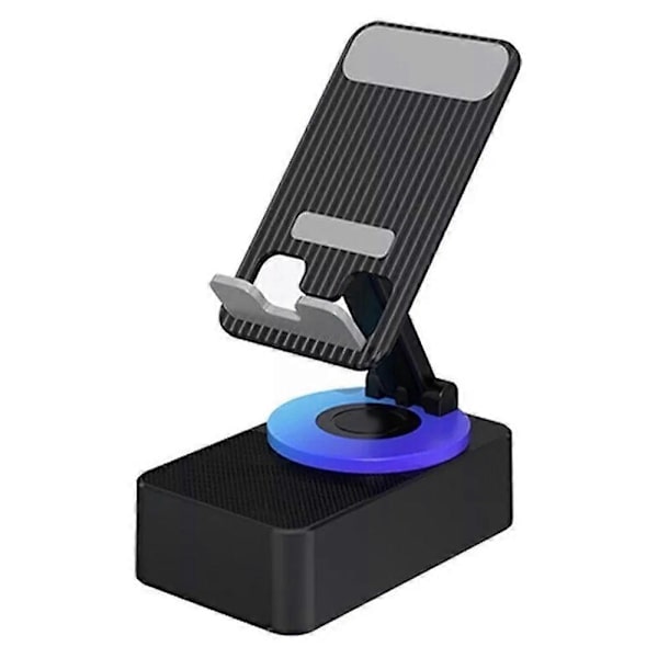 Vikbar ljudströmtelefonhållare med Bluetooth-högtalare Black