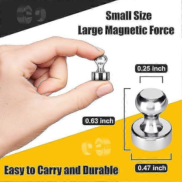 12 kpl Jääkaapin Magneetit Magneettiset Push-naulat, Jääkaapin Magneetit, Push-naula Magneetit, Magneettiset Peukalonapit Sliver