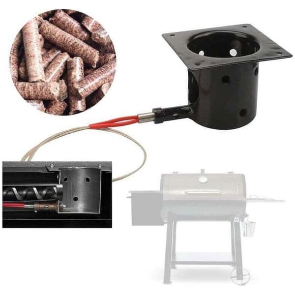 Ulisem Fire Starter Kit, Emaljeret Ildpotte + Tændstang til Traeger Grills, Pellet PRO/Z/Trail