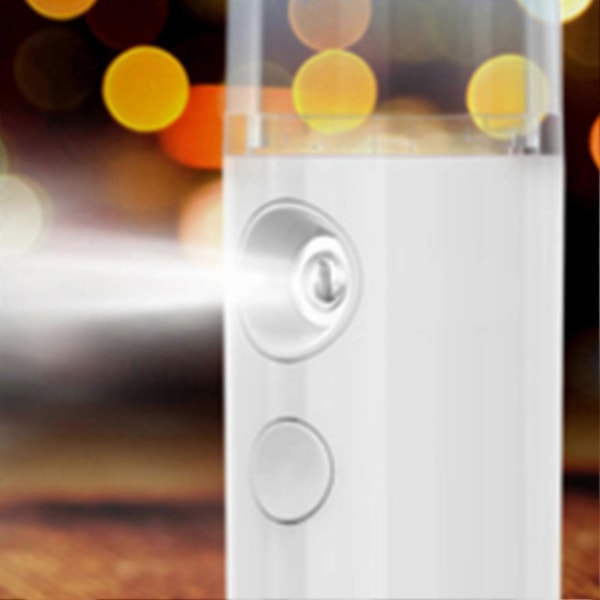 Nano Ansiktsmist Spray Lommeformat USB-Lading Vann Ansiktsfukter for Hydrering, Hvit