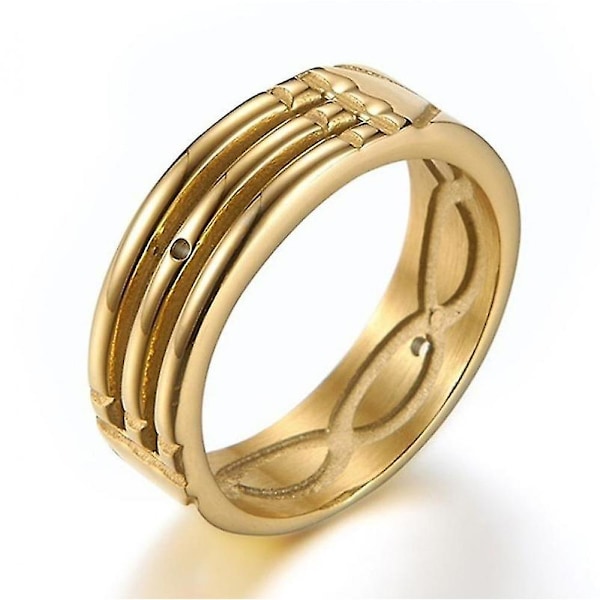 Unisex Atlantis Ringe i Rustfrit Stål, Sølvguld Farver til Kvinder og Mænd LWC