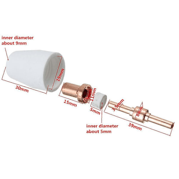 40 kpl Ilma-plasmaleikkurin Kulutustarvikkeita PT-31 LG-40 Torch CUT-40 50:lle