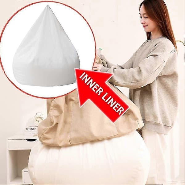 Innerfor til stolpuff, pufftrekk uten fyll (L: 100 x 120 cm) 100X120CM