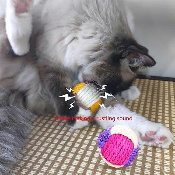 Kattleksak Repboll Sisalboll Kattleksak Kattfavör Lindra Kattbitning