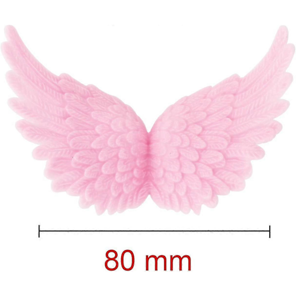 Plastik Engel Vinger Til Håndarbejde, Pink 12 Stk 80mm