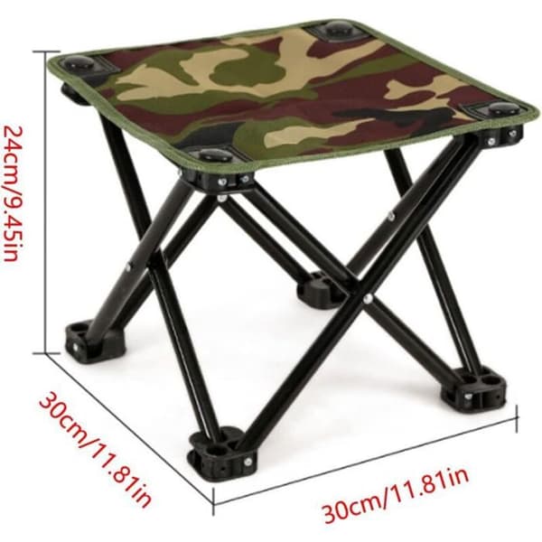 Liten sammenleggbar campingkrakk for voksne, solid og praktisk sammenleggbar stol, egnet for utendørs camping og fotturer