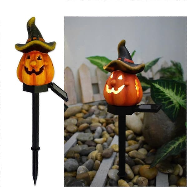 2025 Solcelledrevet Gresskar Hagelys - Utendørs Halloween Dekor