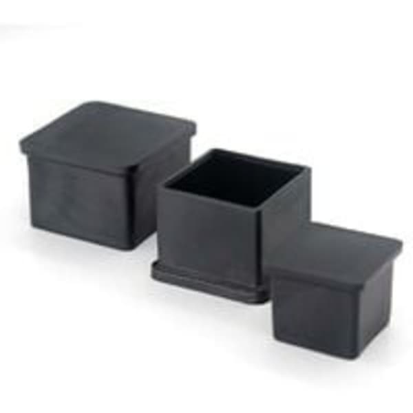 Firkantede gummihætter - 30 mm - Til stole, borde, møbelben