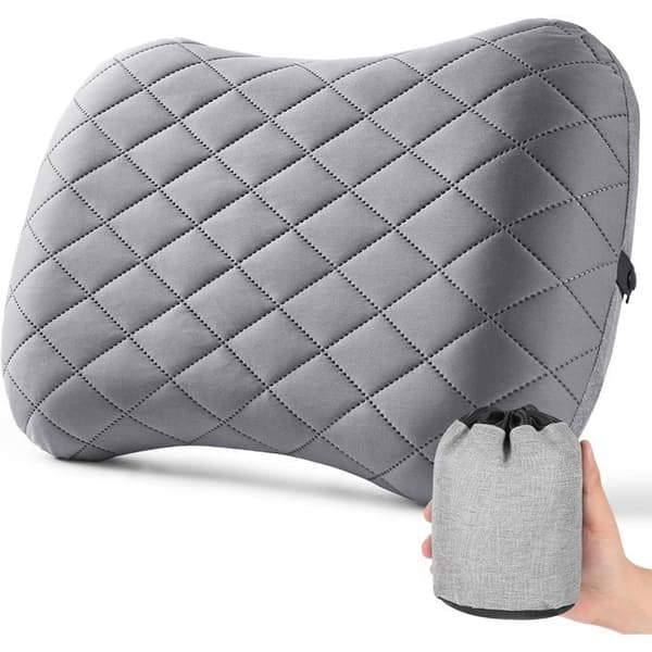 Uppblåsbar kudde - 1 enhet - Polyester och bomull - Ergonomisk och justerbar - Resor Camping Vandring