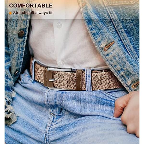 Bälte, avslappnat flätat vävt golfbälte för män och kvinnor jeans