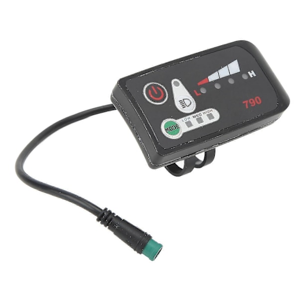 Elektrisk Sykkel LED Strømdisplay Panel Elektrisk Sykkel Modifikasjon Display Meter Med Vanntett 5p Hannplugg For 22.2mm Styre 36v