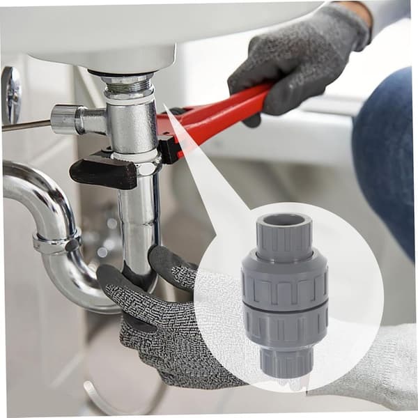 25 mm PVC envägs backventil, backventil för vatten och vätskor, högtemperaturbeständig, snabbkoppling, VVS och bevattning