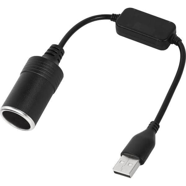 USB A hann til 12V hunn sigarettenneradapterkabel for dashbordkamera, elektronisk hund