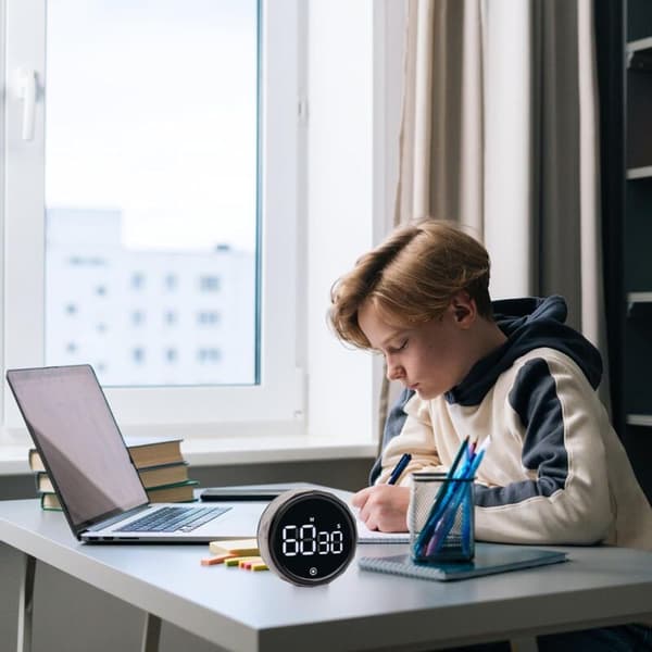 Digitale køkkentimere med 3 justerbare lydstyrkeindstillinger, magnetisk nedtællingstimer og stort LED-display til madlavning, studier og træning
