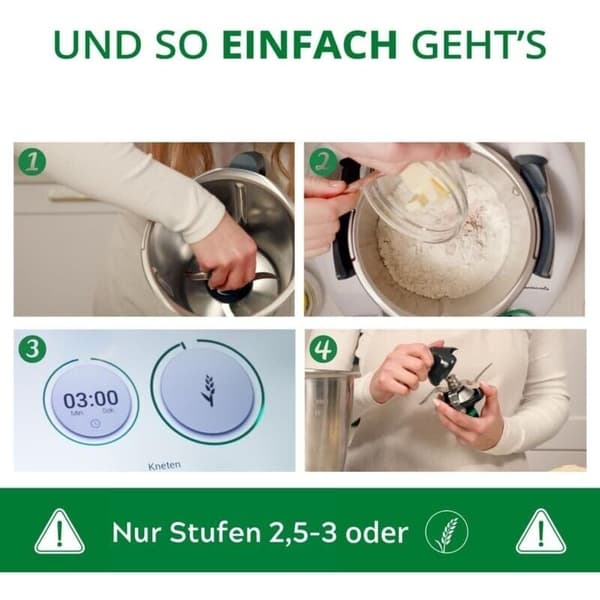 Lämplig för Thermomix TM6, TM5, TeigPRO bladsmutsskydd