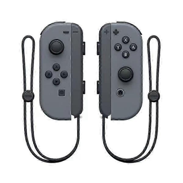 Joycon Trådlös Handkontroll För Nintendo Switch, Stödjer Väckningsfunktion, Vänster Höger Fjärrkontroller Med Handledsrem grey