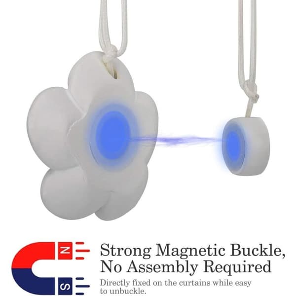 Kameliaformet magnetisk gardinholder, retro dekorativ magnetisk gardinspenne i harpiks