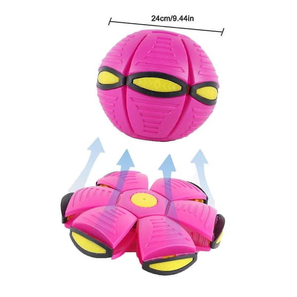 Doggy Disc Ball Magic Ball Hundelegetøjsbolde Interaktiv Hyrde Dekompression Kæledyrslegetøj -XX rose