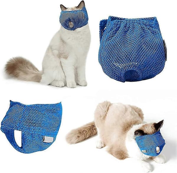 Kattmunkorg Andningsbar Kattunge Mesh-munkorgar Andningsbara Mesh-munkorgar för att förhindra att katter bits och klöser