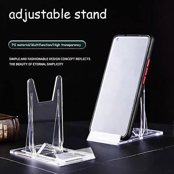 12 stk. Klar Plast Displaystativ, Justerbart Klar Akryl Plast Displaystativ Staffeli Multifunksjonell Displayholder