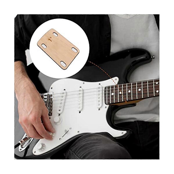 3 stk. Gitarhals Shims, Solid Lønnetre Gitarhals Shim Beskyttelse 0,25, 0,5 og 1 Grad Gitar