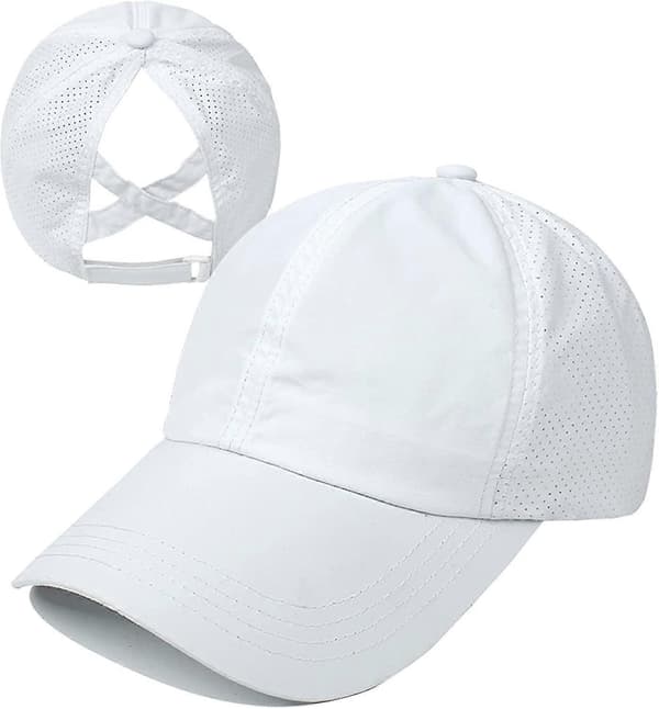 Basebollkeps med hästsvanshål White