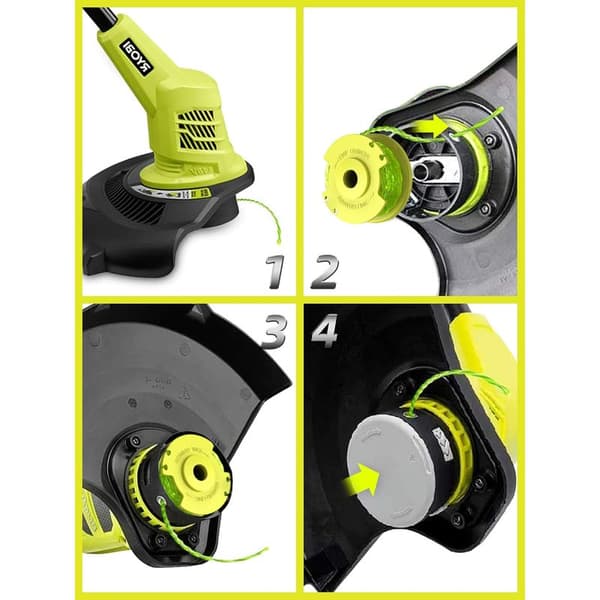 Pakke med 11 spoler med trimmertråd for Ryobi One (18V, 24V, 40V), Ø 2,0 mm, lengde 3,4 m (AC14RL3A) (9 spoler, 2 deksler)