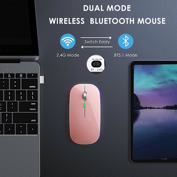 Mouse Jiggler Anti-Hibernate Auto-Move Cursor Virtuel Trådløs Bluetooth Mus Forhindrer Computer Lås