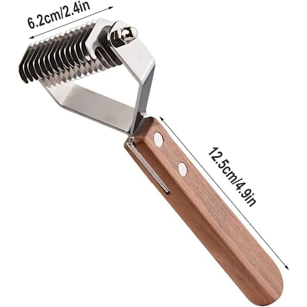 14-bladig Coat King Rake, underullskarda för husdjur, professionell pälskam för hundar och katter (6,2 cm)