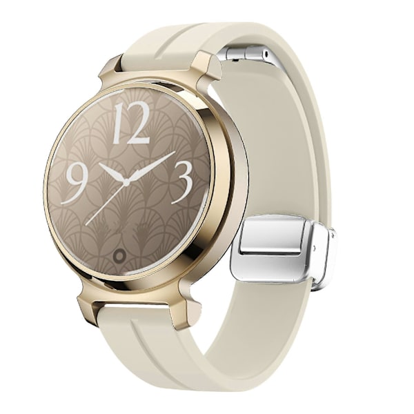 Silikonrem til Garmin Lily 2 med Magnetisk Spænde Starlight Silver Buckle