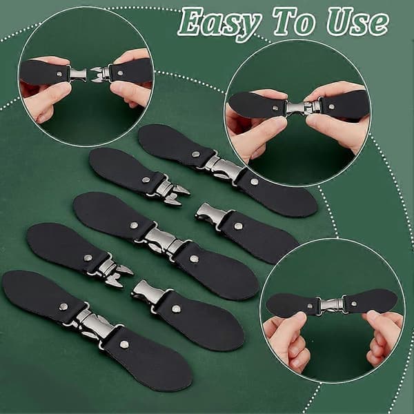 5 Set Sy Fast Toggle-förslutningar, Svarta Metall Läderkappa Spänne Fästen, Sy Tryckknappar Toggle-knappar, Kappor Spänne Klämmor