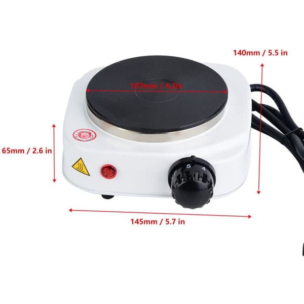 Mini elektrisk komfur, 500W bærbart mini elektrisk komfur, multifunktionelt varmeapparat til hjemmet (EU-stik)