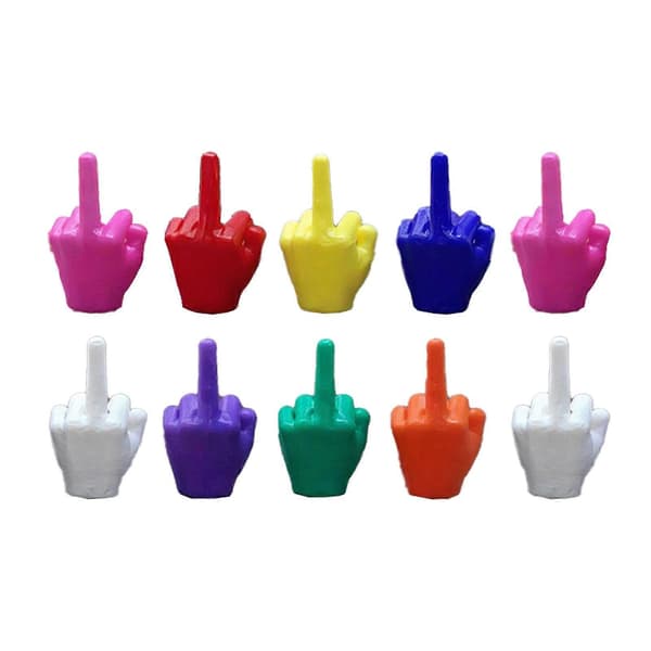 Mini Långfingerfigur – Liten Hand Skrivbordsdekoration – för Kontor & Buspresent 10pcs