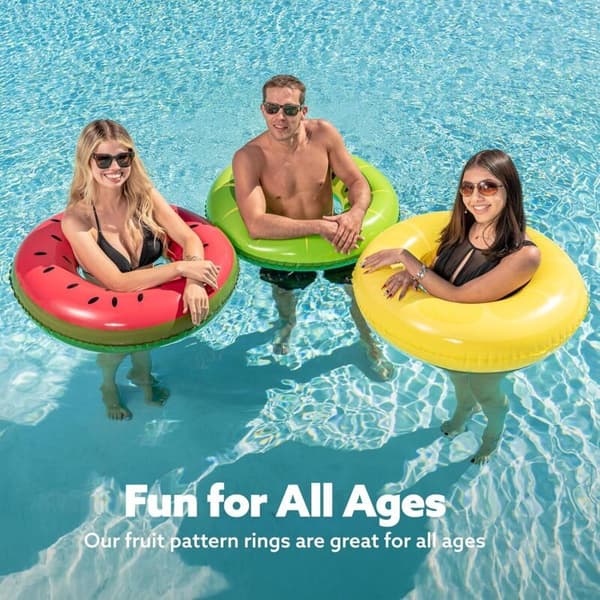 Uppblåsbara poolringar med paljetter 32,5\" / 82,55 cm (3-pack), poolringar för simbassäng, barn, vuxna, strand och utomhus.