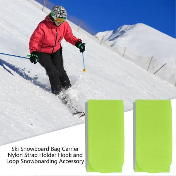 Skibrett Bag Bæreveske Nylon Stropp Holder Krok og Løkke Snowboard Tilbehør (gul)