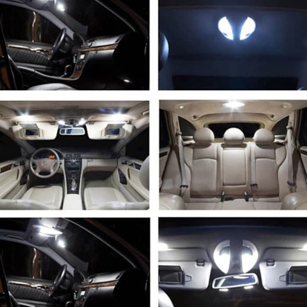 54 kpl valkoisia LED-valoja autoon - E-sarja W211 2002-2008